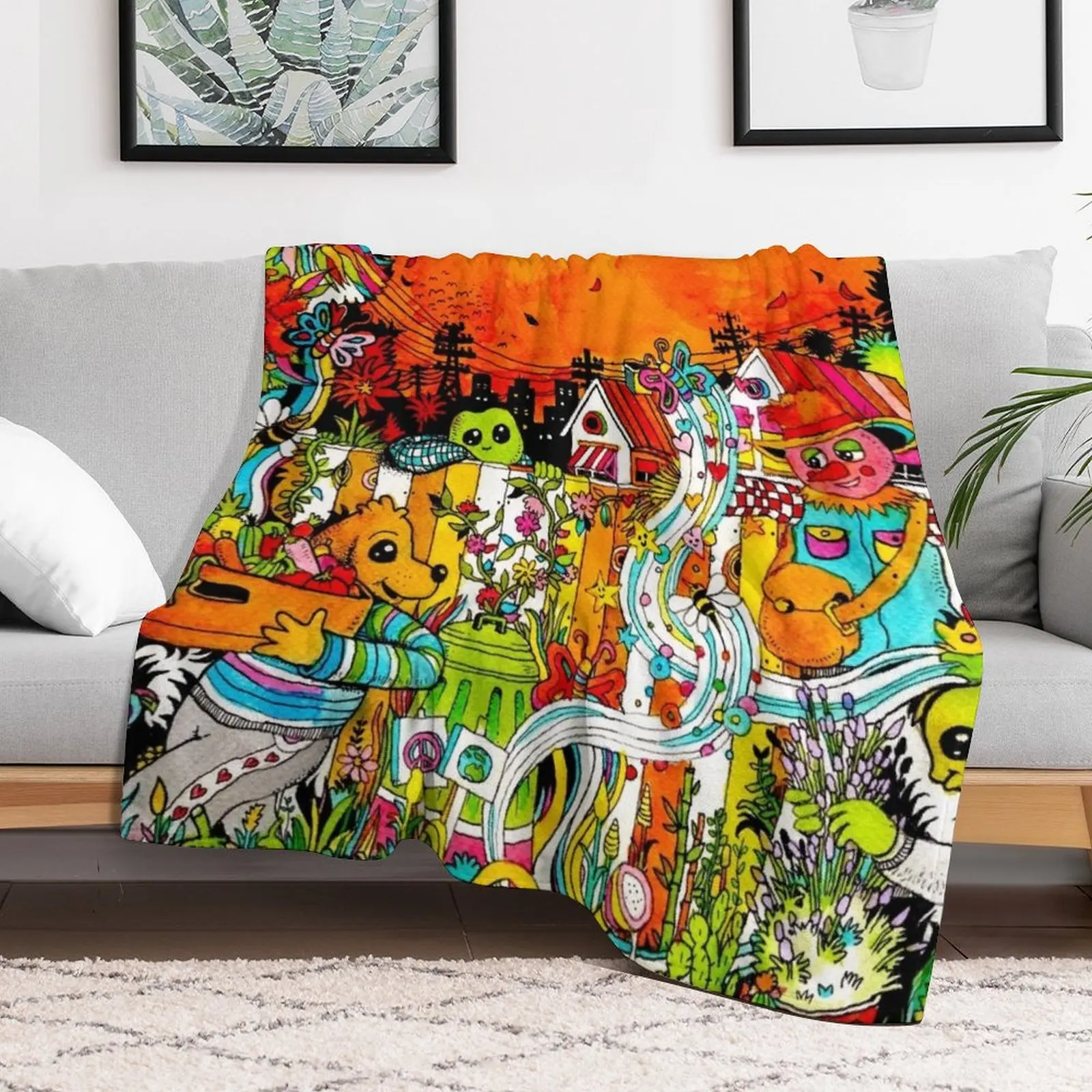 Urban Farm Time Throw Blanket  - Urban Farming Home recension och pris