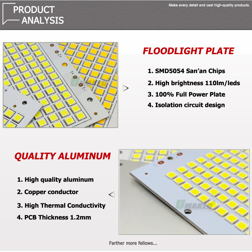 1Pc LED PCB SMD5054 Floodlight - Flood Tray Table recension och pris