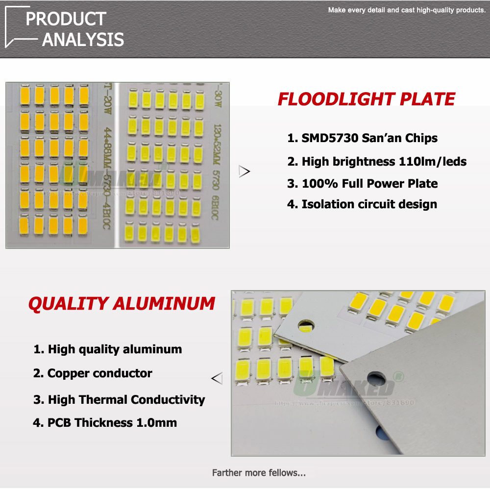 5PCs LED Floodlight Replace Pl - Flood Tray Table recension och pris