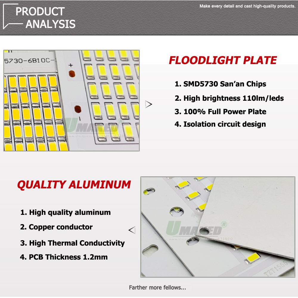 50W LED PCB+Driver Floodlight  - Flood Tray Table recension och pris
